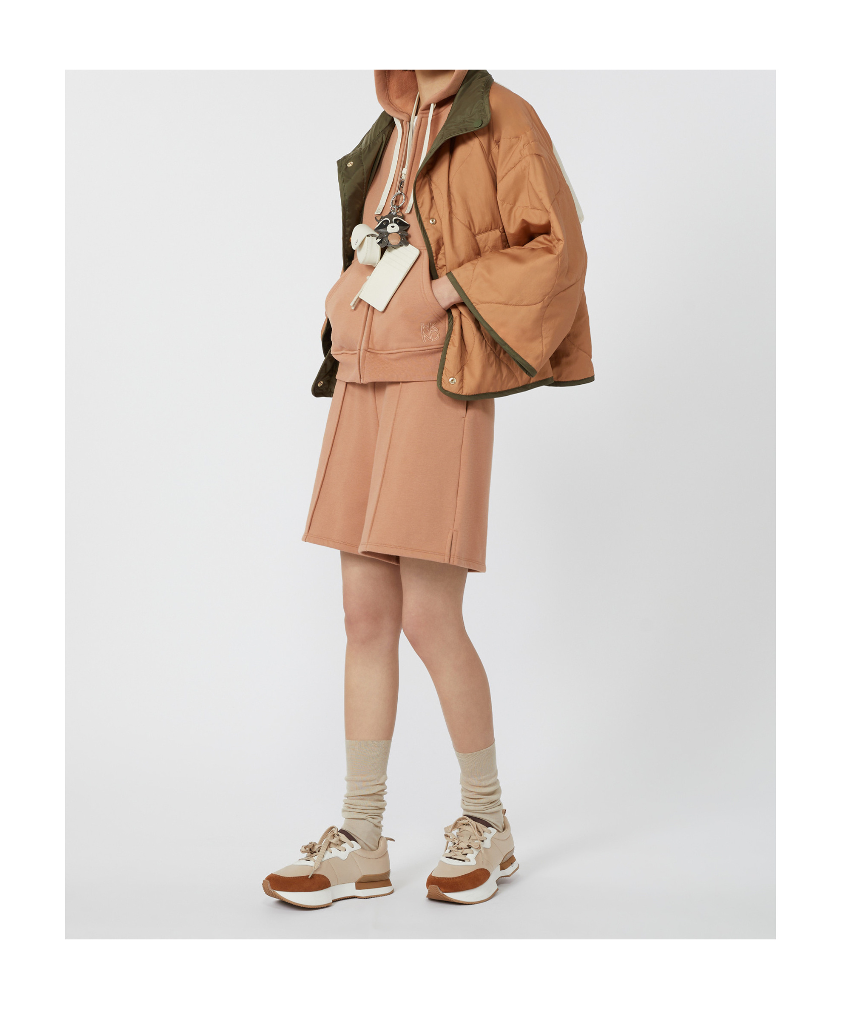 Weekend Max Mara Cotton Fleece Shorts In Brown