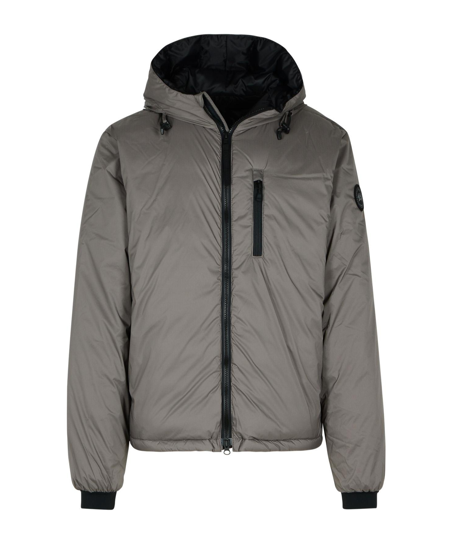 Canada Goose Black Label Lodge Hoody Packable Down Jacket In Gray