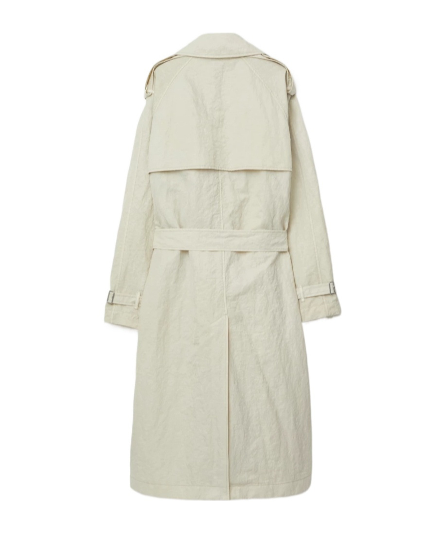 Burberry Long Trench In White