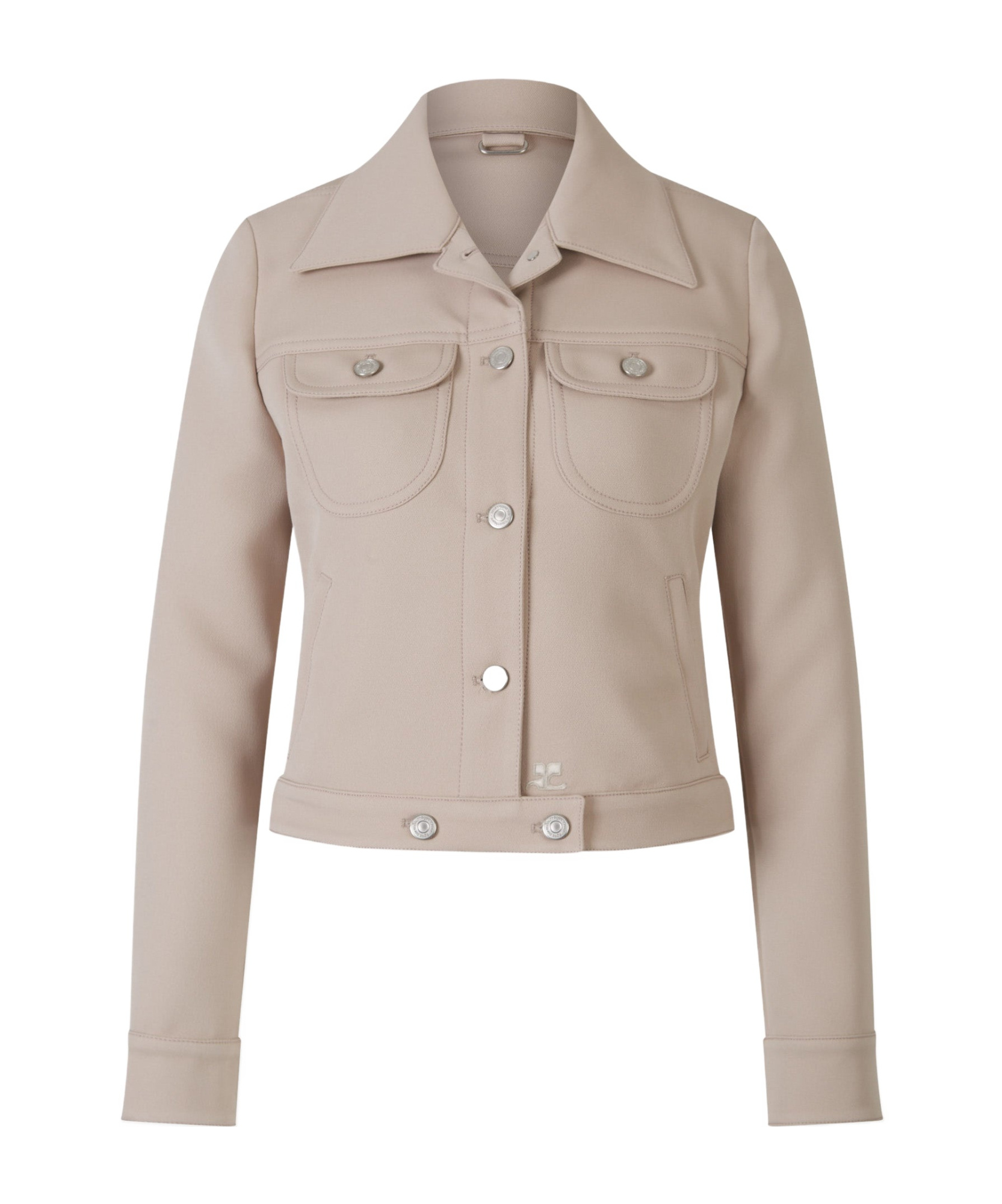 COURRÈGES TRUCKER BUTTON-FASTENING TWILL JACKET