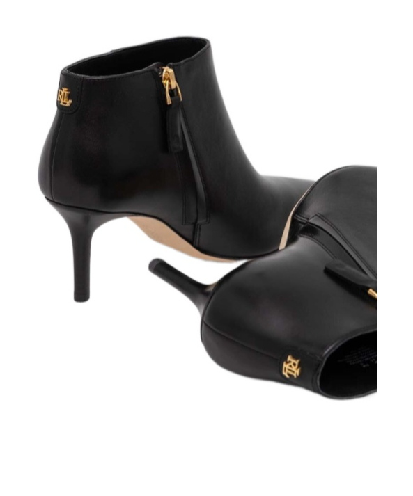 Polo Ralph Lauren Side Zipper Short Boots In Black