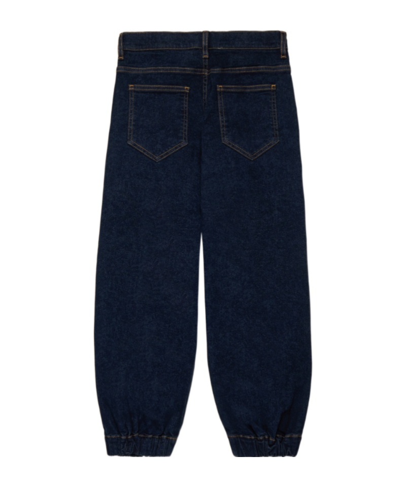 Marni Kids Logo Embroidered Cargo Jeans In Black