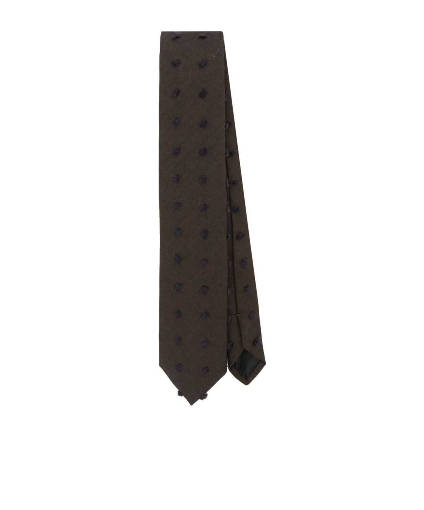 Lanvin 3d-detailed Twill Tie In Brown