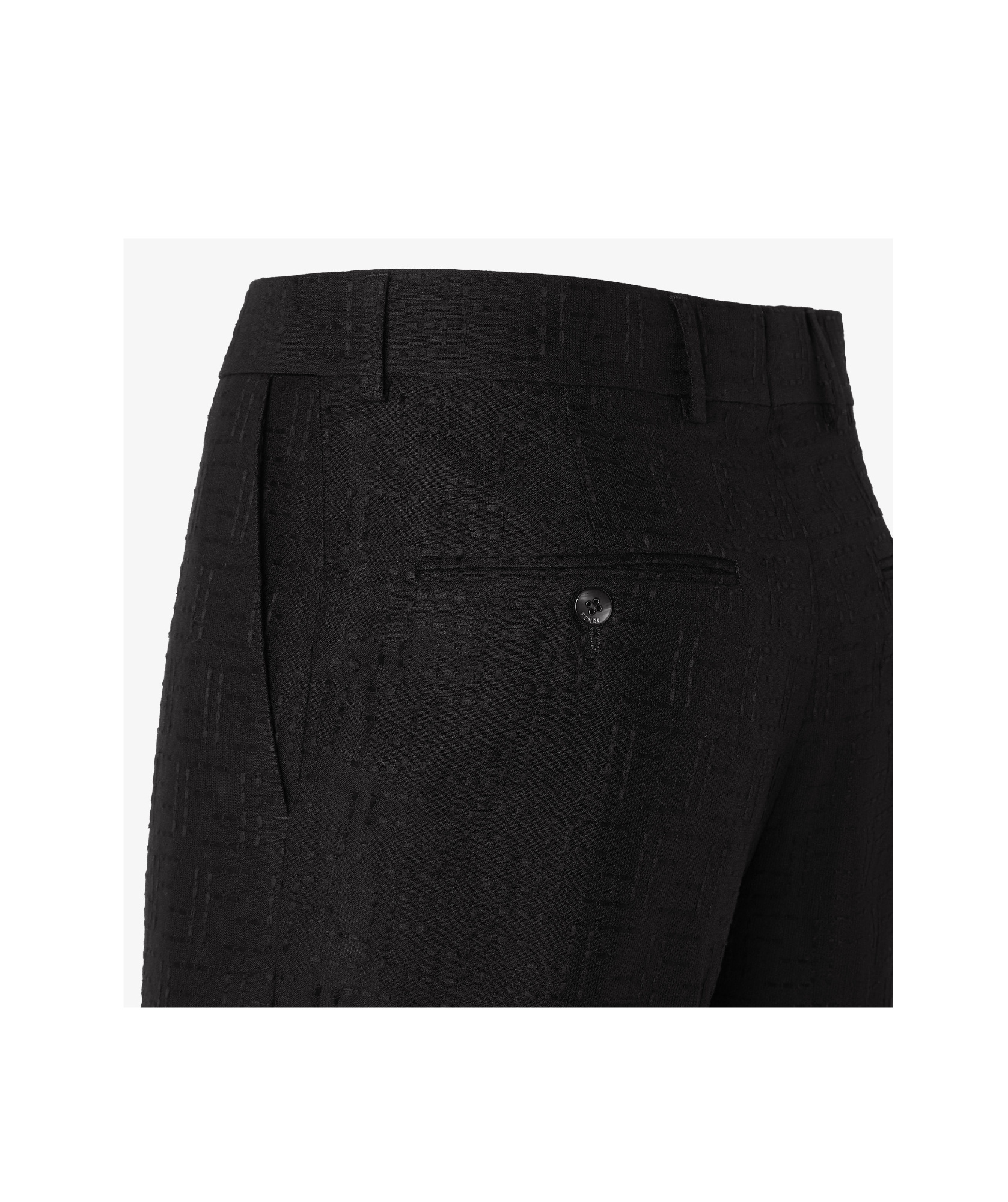 Fendi Belt-loop Shorts In Black