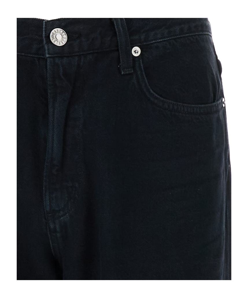 Agolde Straight Leg Jeans Belt Loops In Black