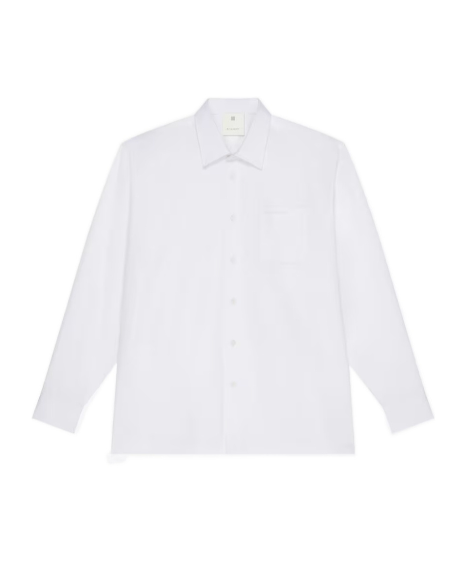 Givenchy Lapel Long-sleeved Shirt In White