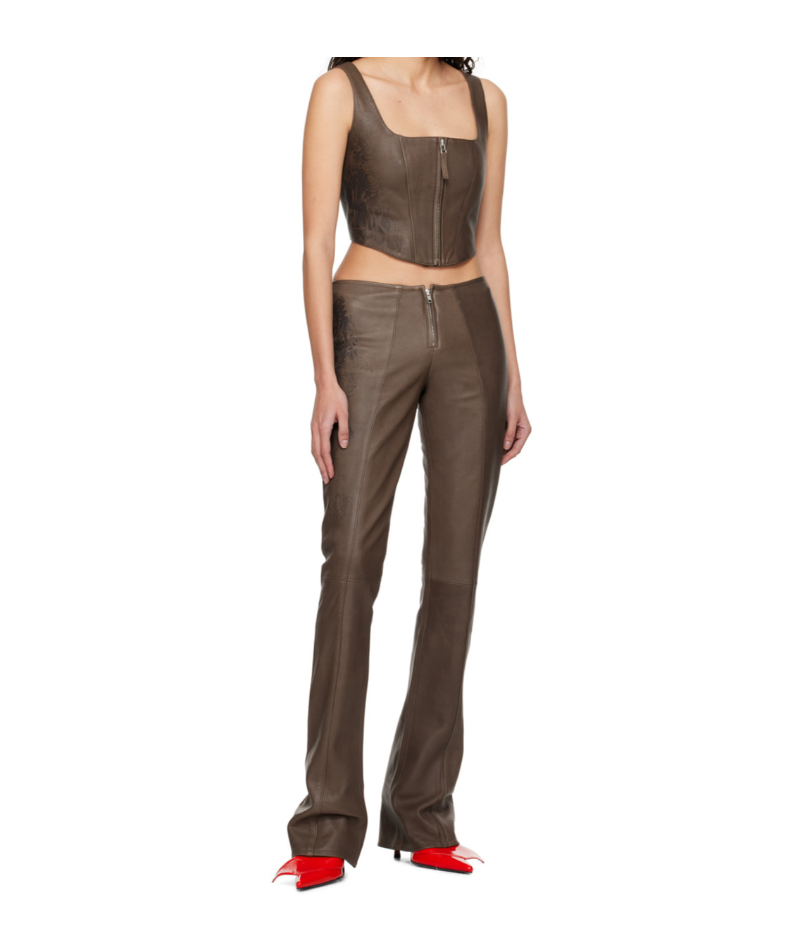 Shop Jean Paul Gaultier Sleeveless Vest In Brown