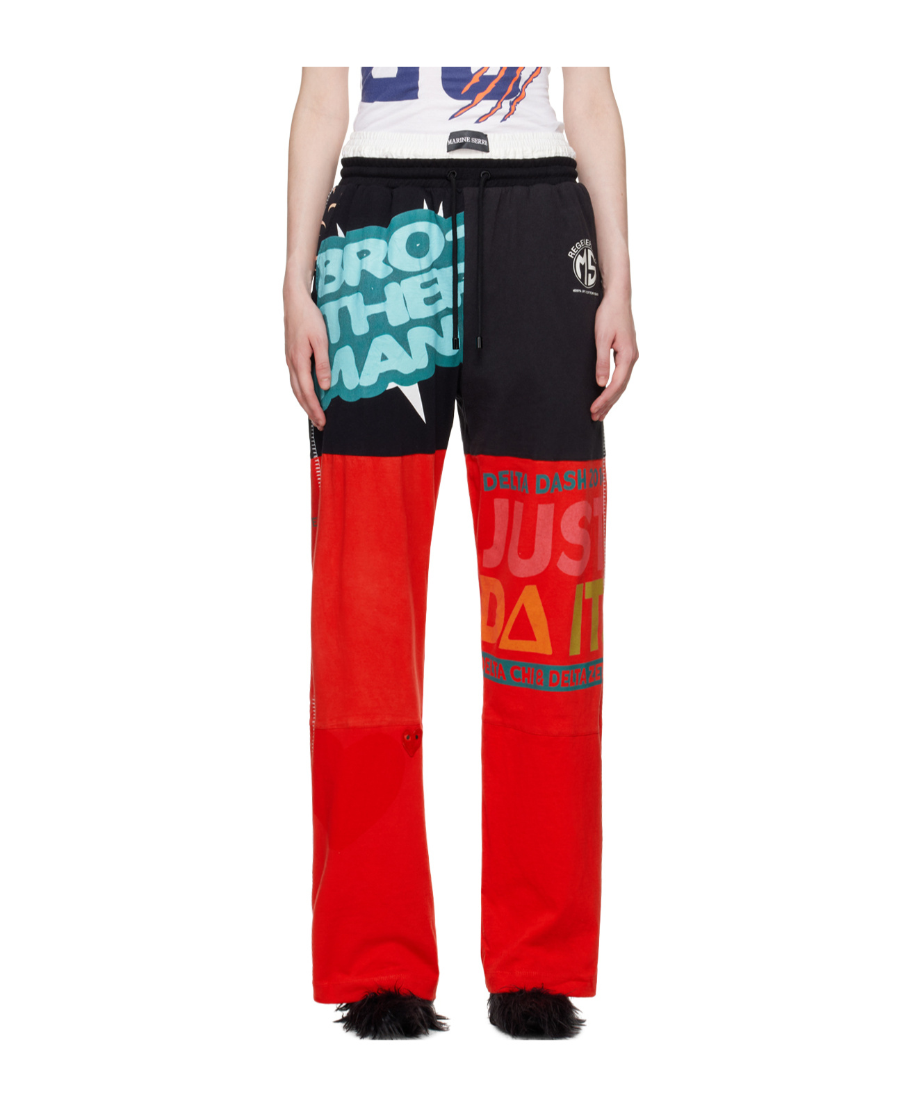 MARINE SERRE REGENERATED GRAPHIC SWEATPANTS