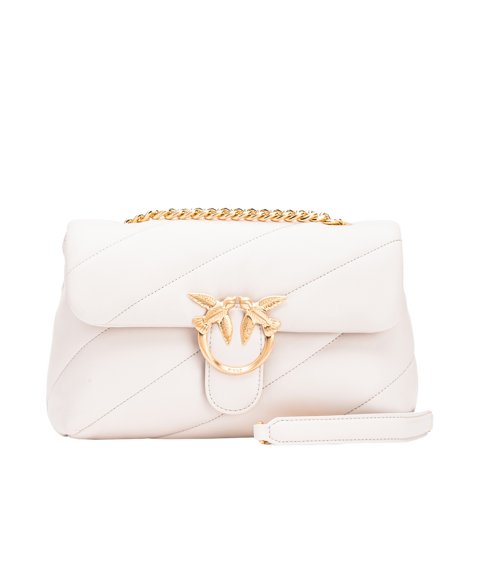 Pinko Flip Shoulder Bag In White