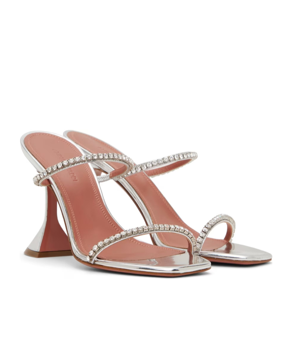 AMINA MUADDI GILDA CRYSTAL HIGH-HEELED SANDALS 