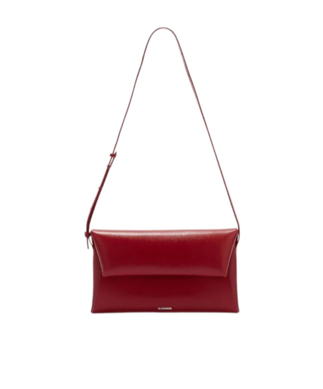 Jil Sander Small Folded Clutch Bag In Red