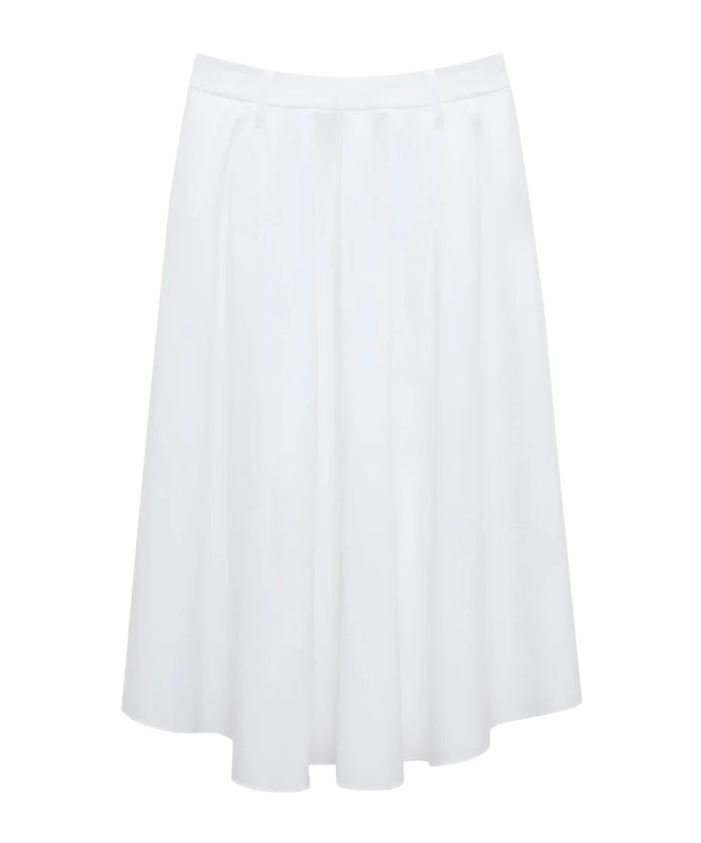 Shop Dorothee Schumacher Poplin Midi Skirt In White