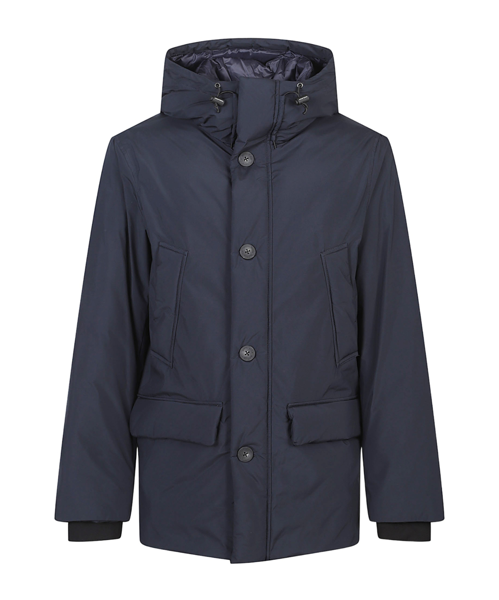 Woolrich Waterproof Nylon Parka With Duck Down Padding In Blue
