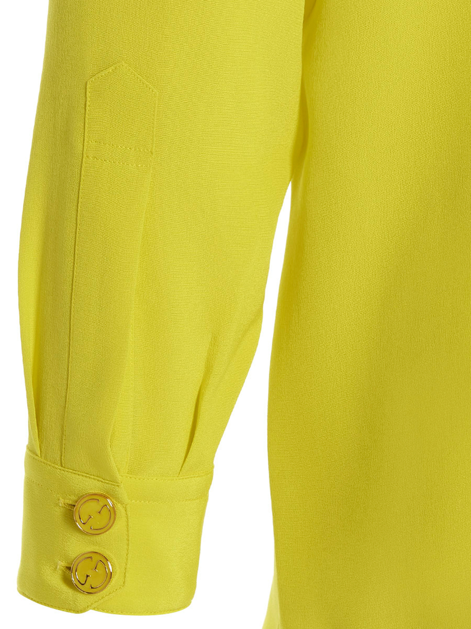 Gucci Crepe De Chine And Silk Shirt In Yellow