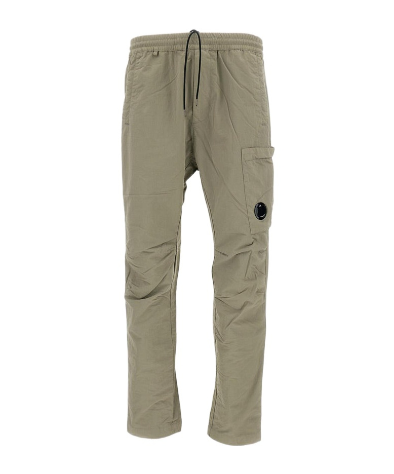 C.p. Company Drawstring Cargo Trousers In Green