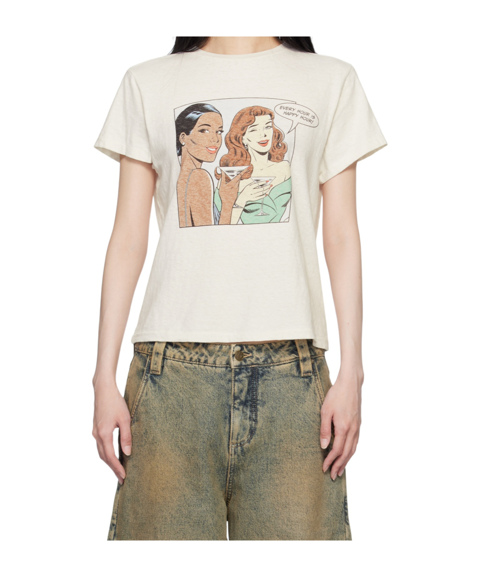 Re/done Short Sleeve T-shirt In White