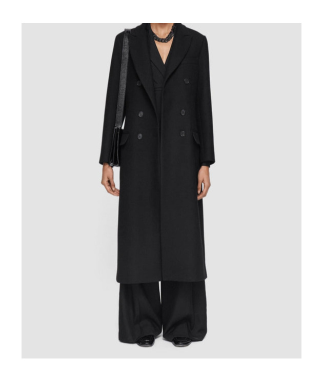 Shop Joseph Long-sleeved Coat In Black