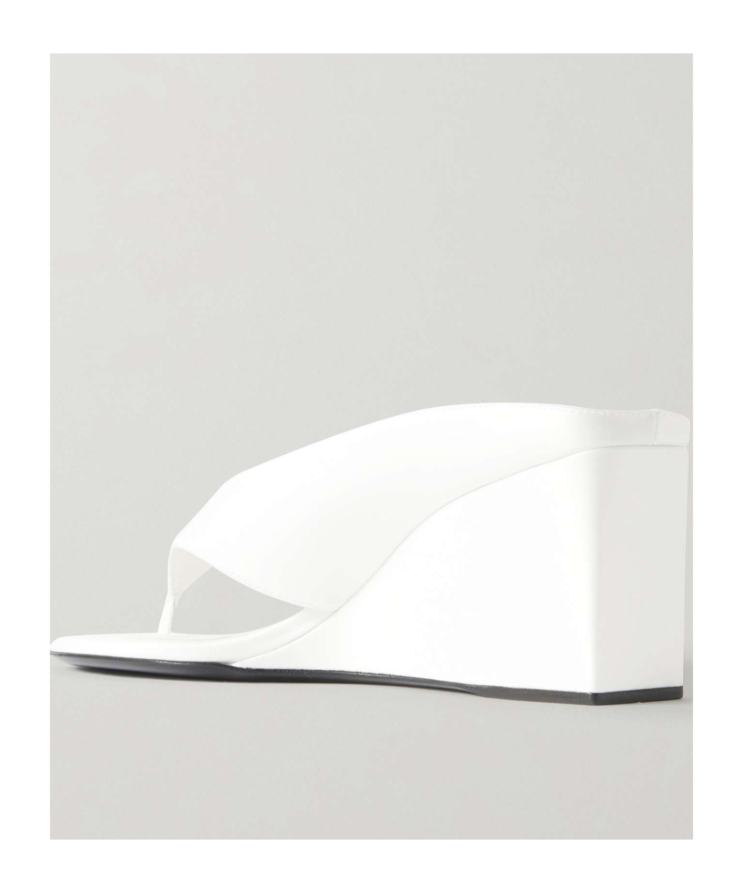 Alaïa Satin Wedge Sandals In White