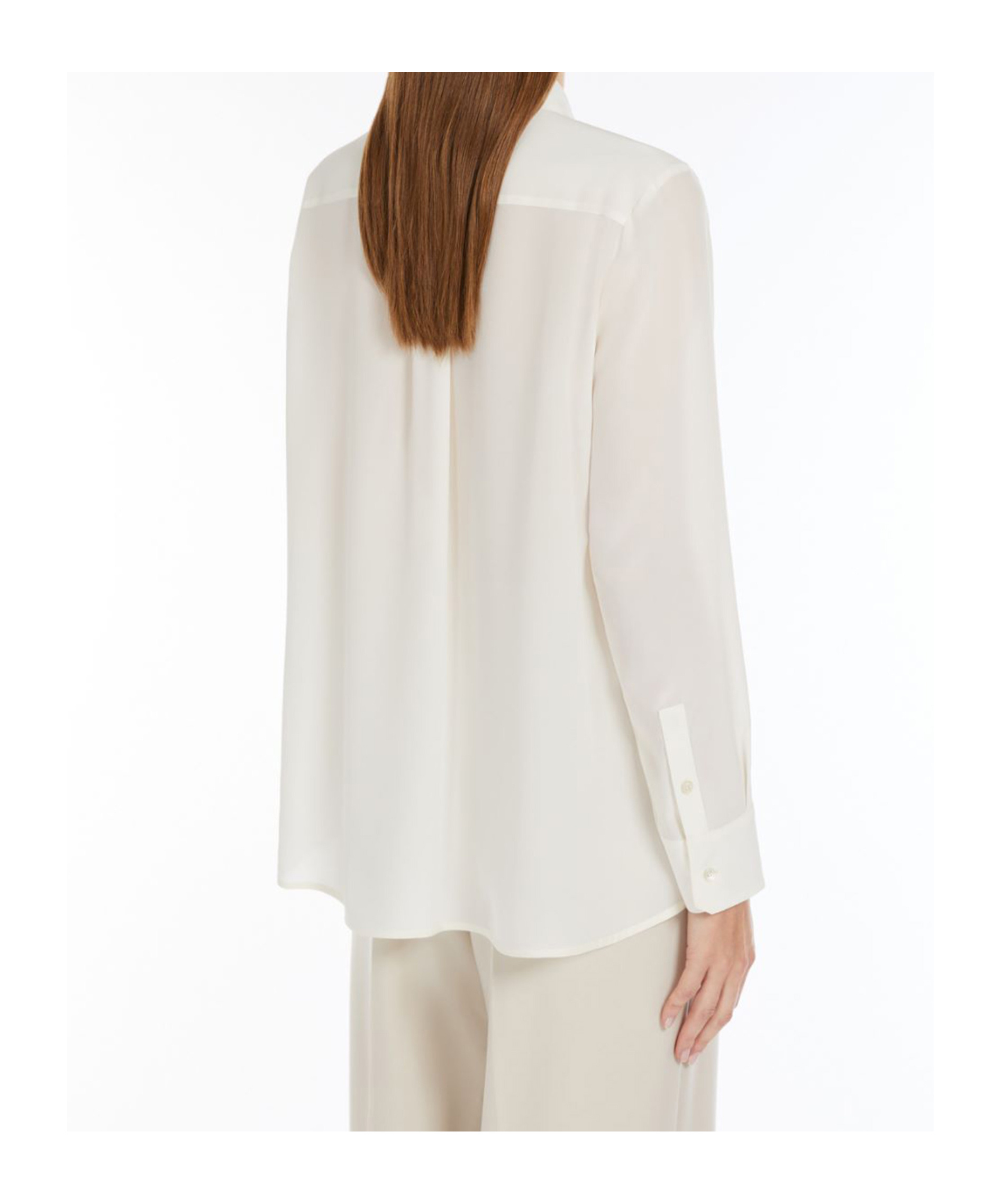 Weekend Max Mara Point-collar Gathered-cuff Shirt In White