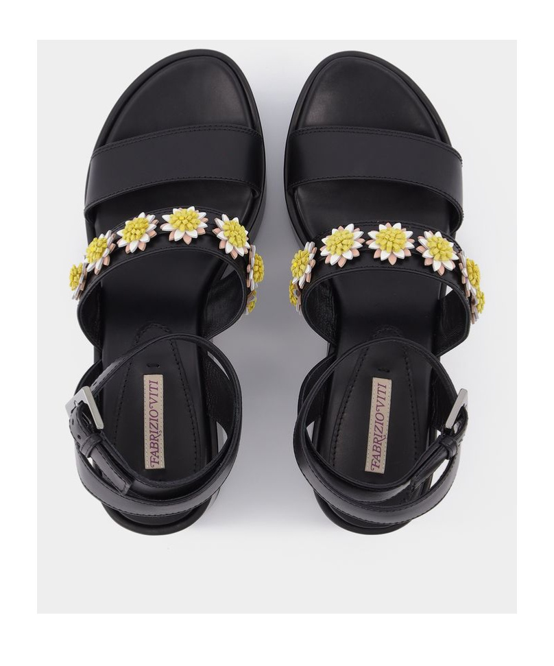 Fabrizio Viti Women's Tima Daisy Platform Sandals In Black