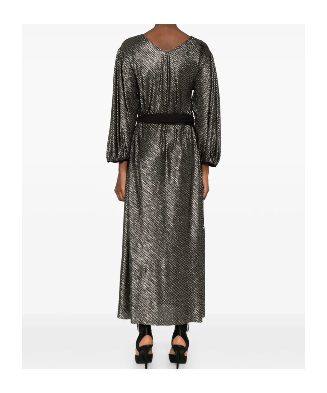FORTE FORTE HOUNDSTOOTH-PATTERN MAXI DRESS