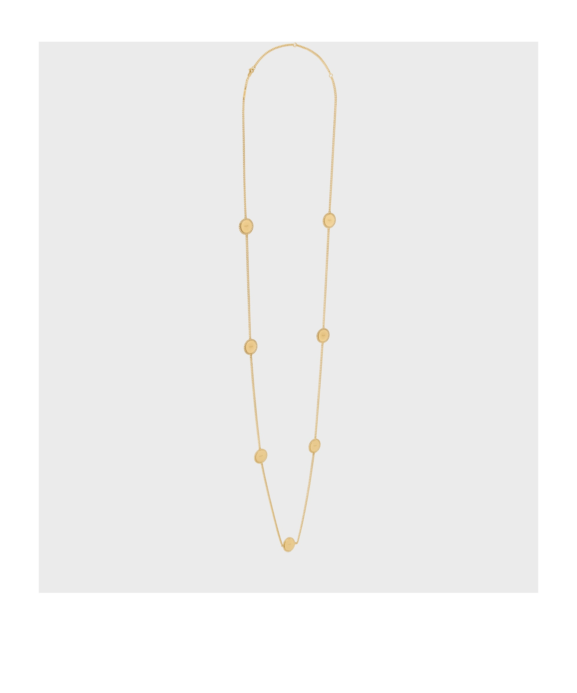 Celine Sautoir In Brass With Gold Finish In Yellow