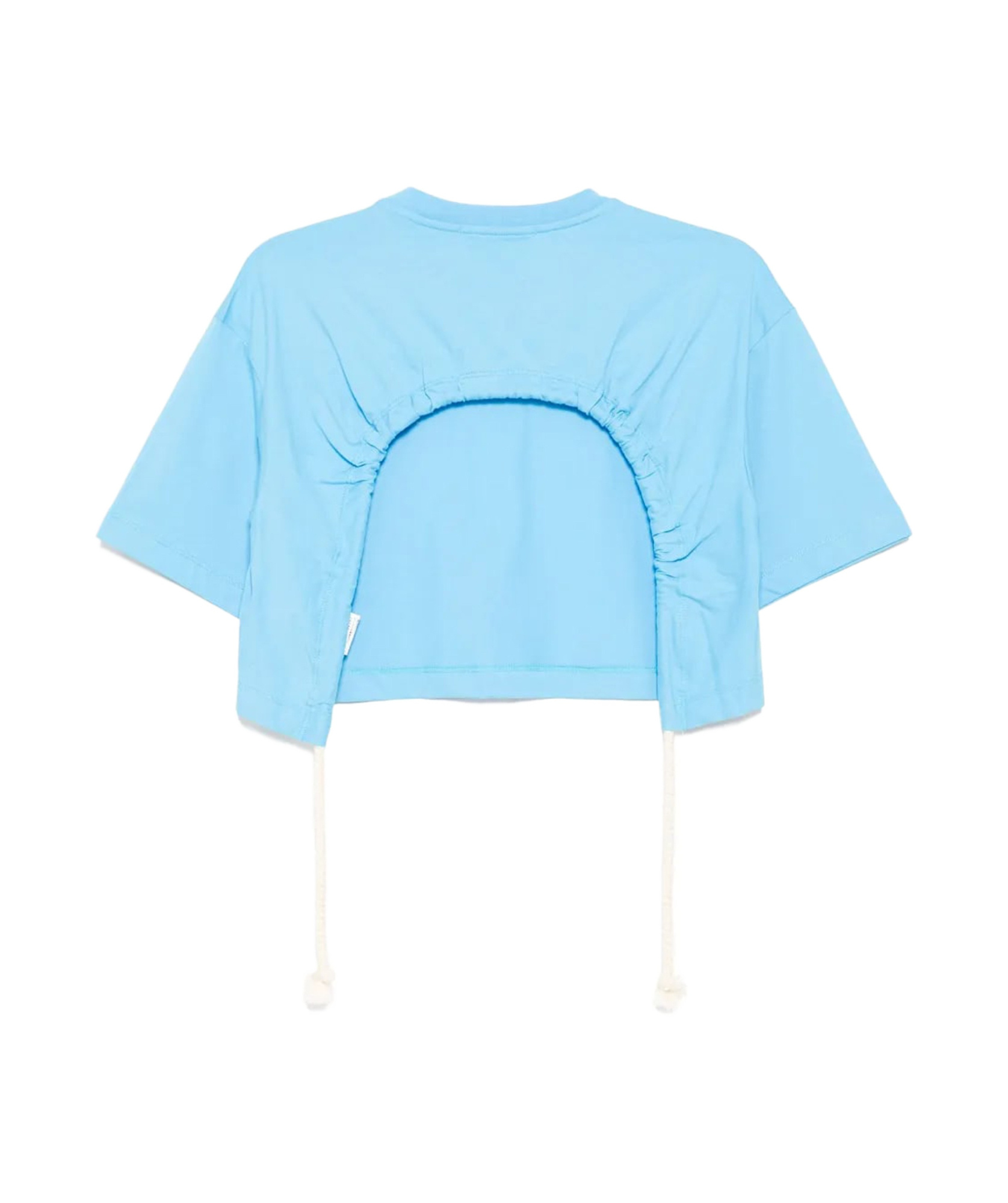Msgm Short-sleeved Blouse In Blue