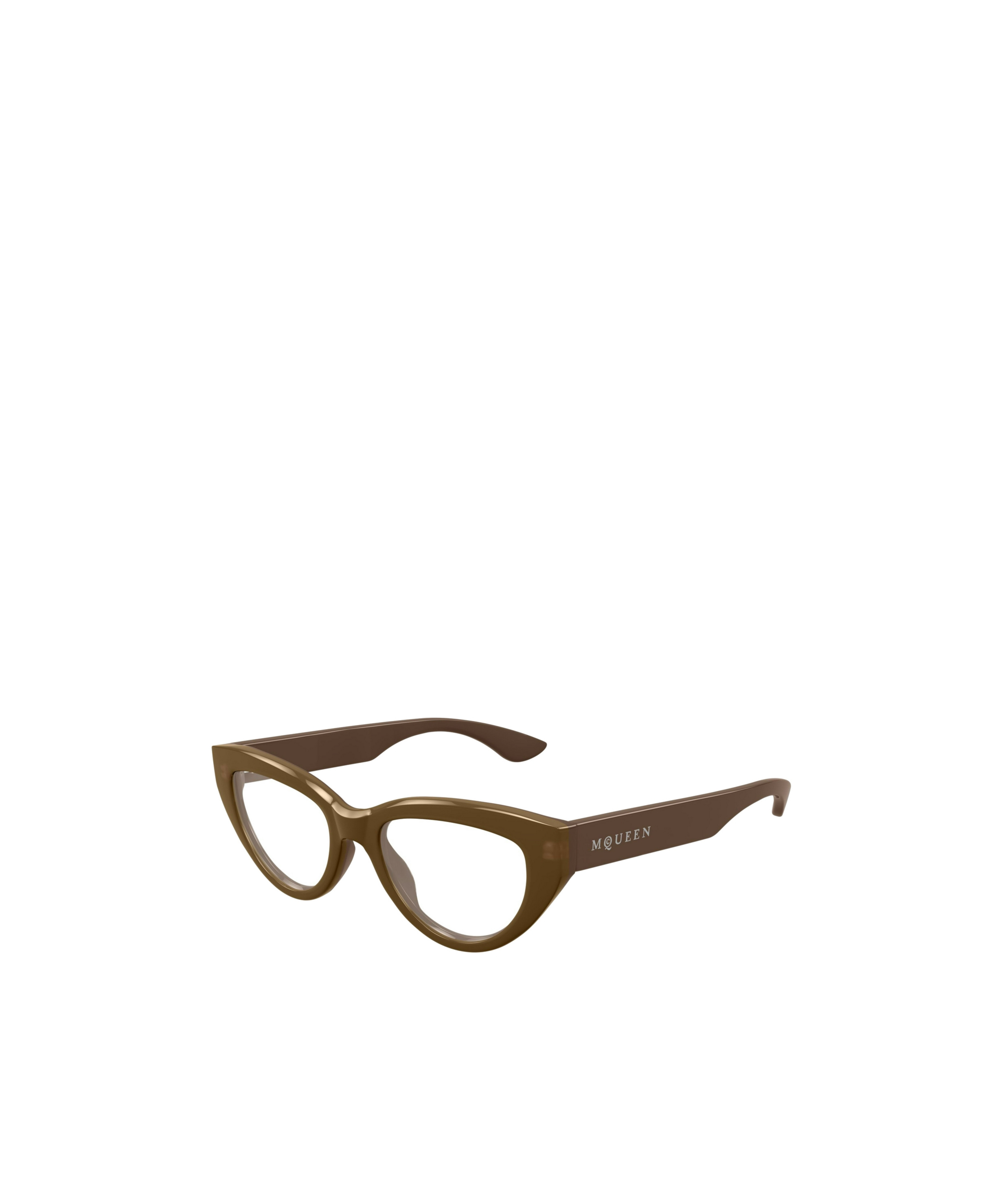 Alexander Mcqueen Eyewear Cat-eye Frame Glasses In Brown
