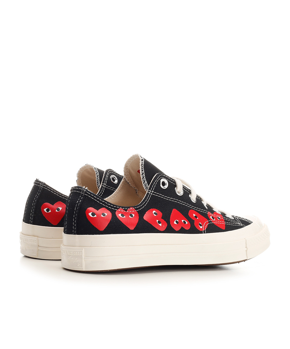 Comme Des Garçons Play X Converse Lace-up Low-cut Skate Shoes In White