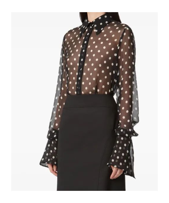Nina Ricci Bell-cuffs Shirt In Black