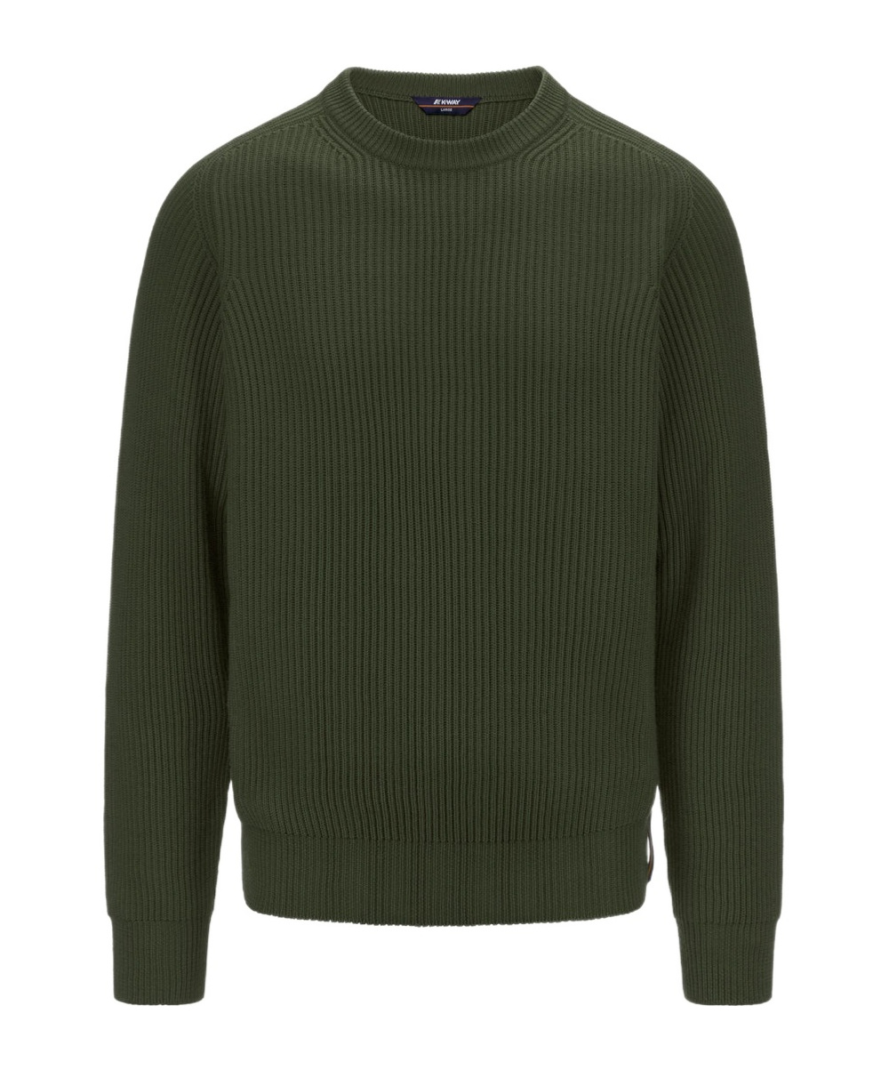 K-way Long-sleeved Knitted Sweater In Black
