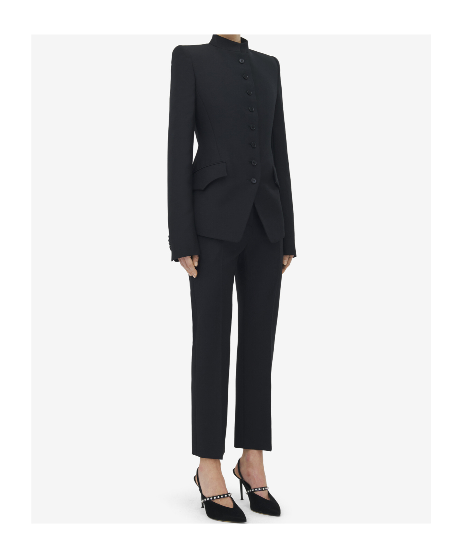 Alexander Mcqueen Wool-mohair Military Jacket In Black