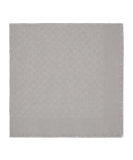 Gucci Gg Wool And Silk Jacquard Shawl