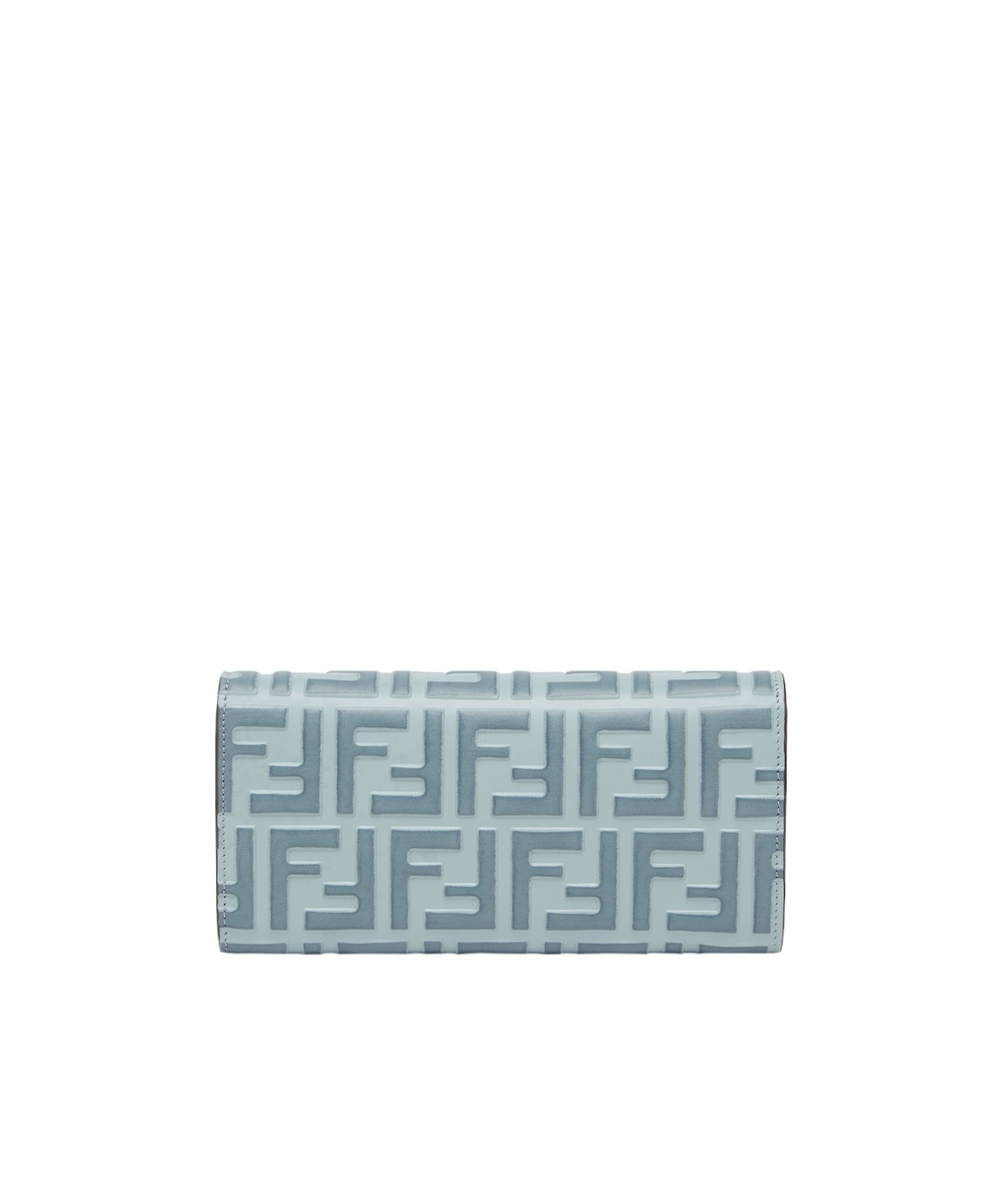 Fendi Ff Diamonds Wallet In Gray