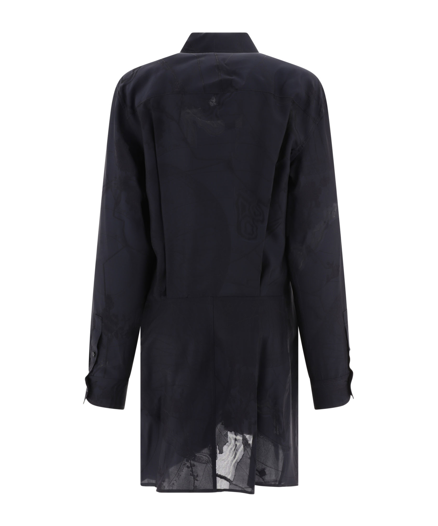 Off-white Floral-print Long-sleeve Minidress