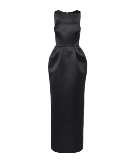 Safiyaa London Trecchi Embroidered Duchesse Gown In Black