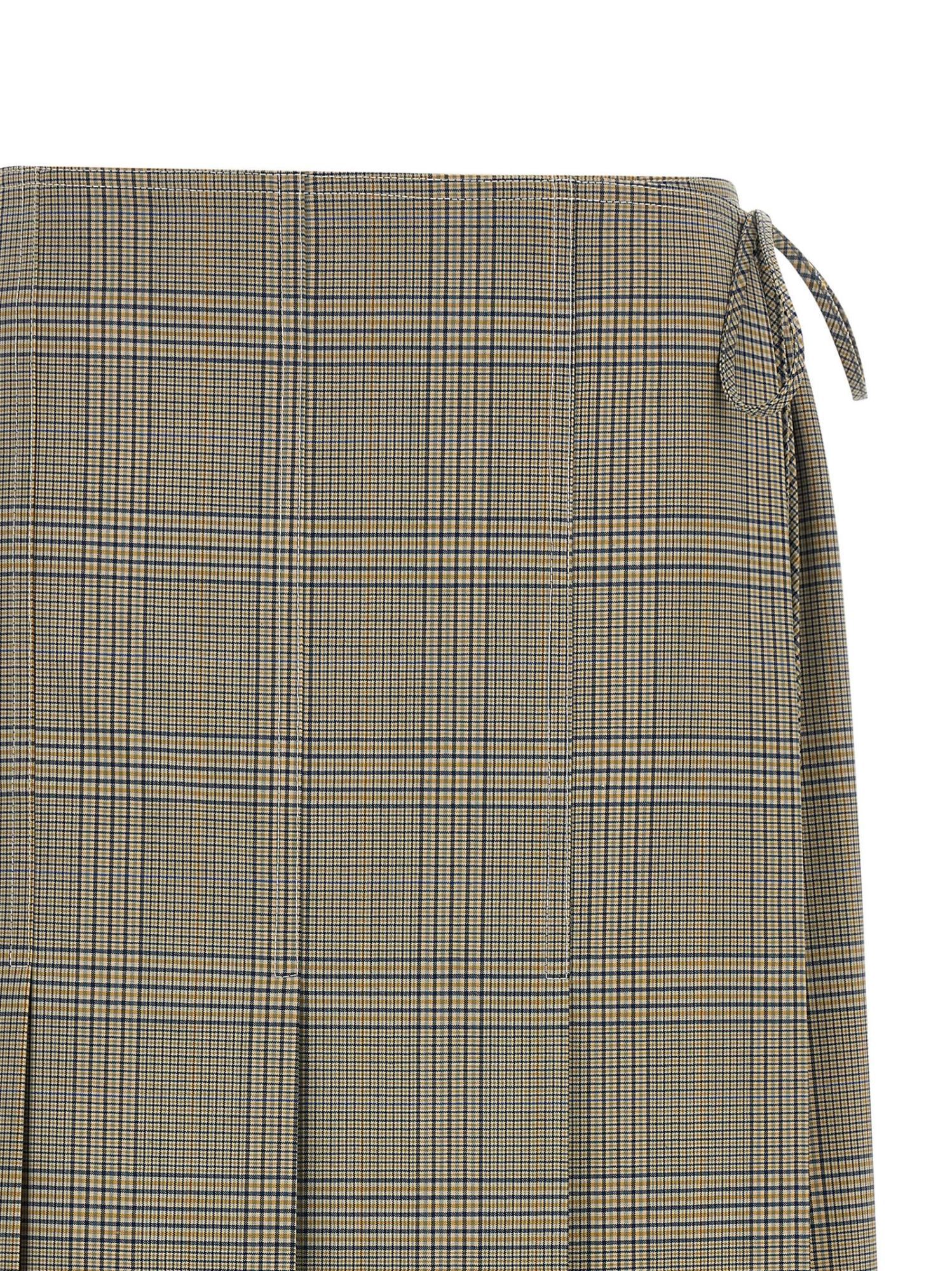 Marni Pleated Wrap Skirt In Gray