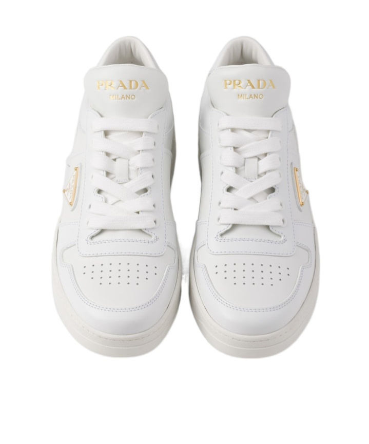 Prada Laced Sneakers In White