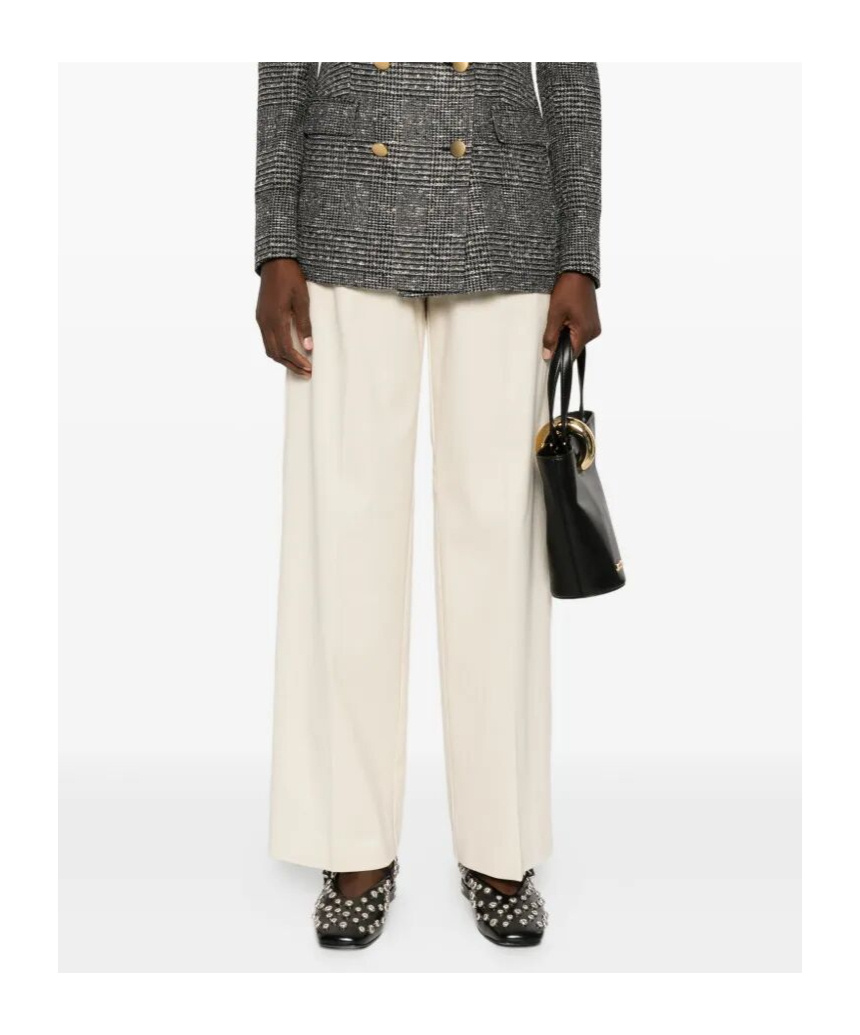 Rosso 35 Pleated Trousers In Neutral