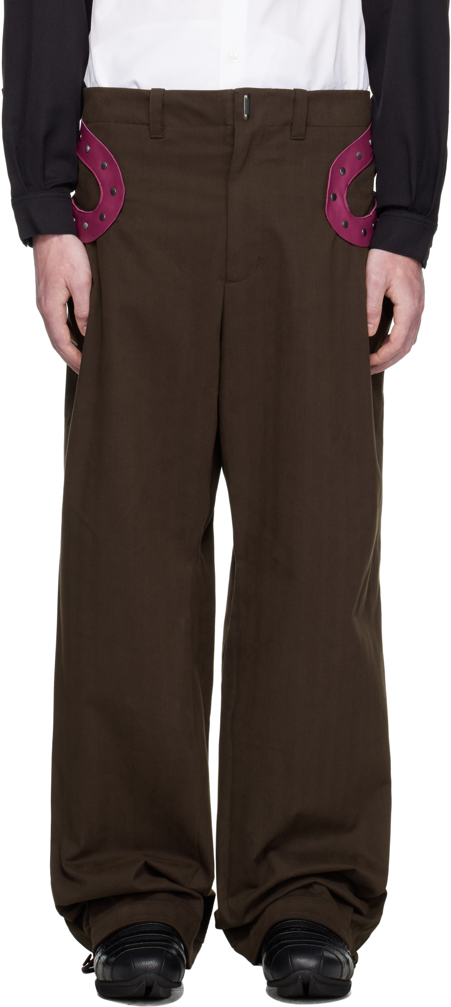 Kiko Kostadinov Belt Loop Casual Pants In Black