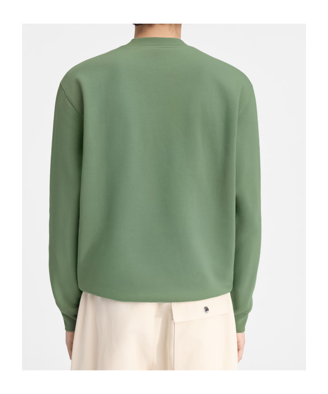 Jacquemus Man Sweatshirt Light Green Size Xl Organic Cotton In Green
