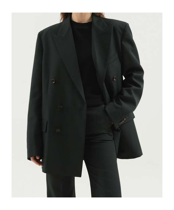 1989 Studio Double-breasted Blazer In Green