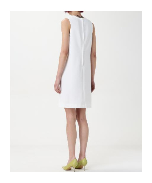Moschino Peg-patch Sleeveless Midi Dress In White