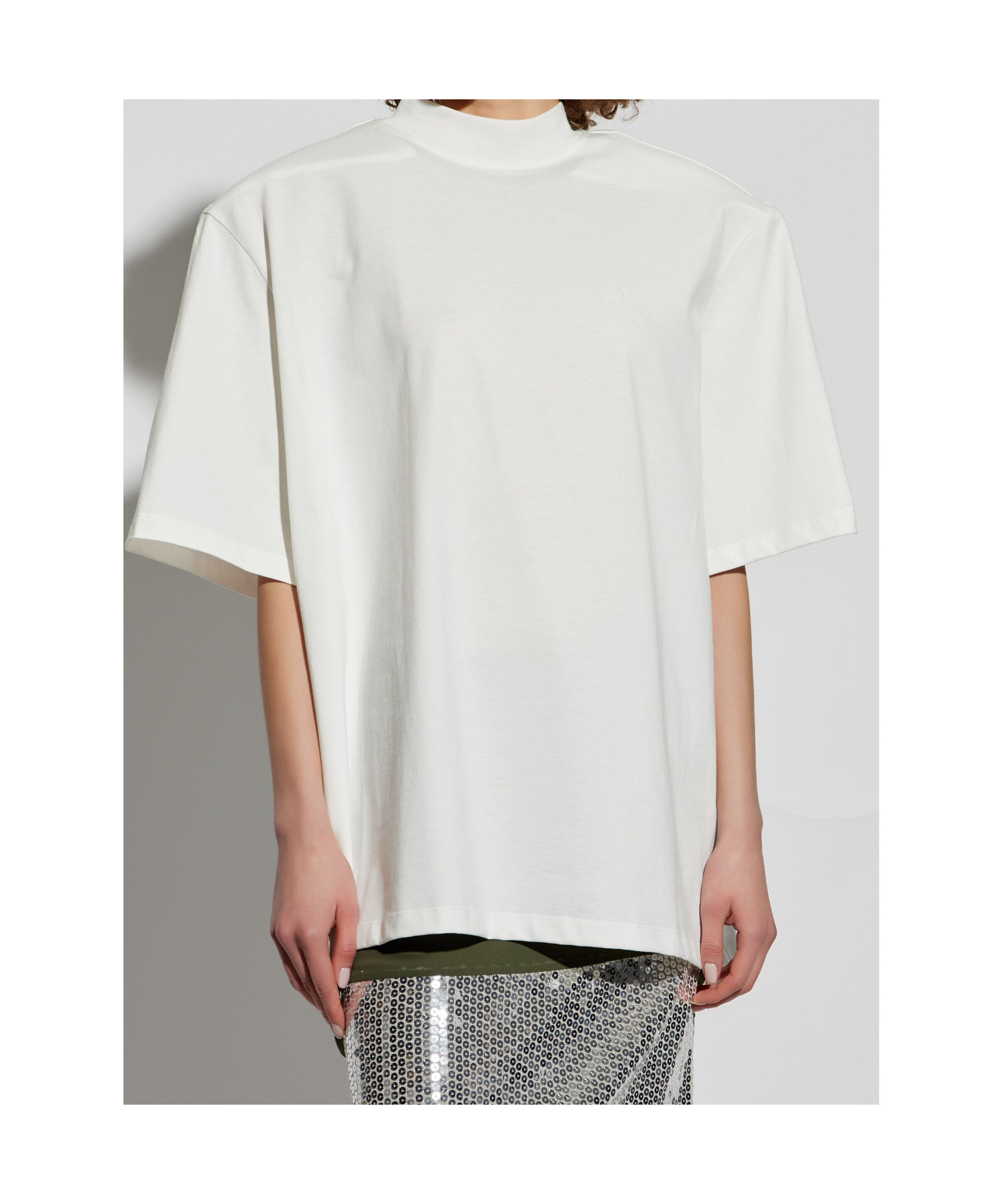 Shop Attico Embroidered T-shirt In White