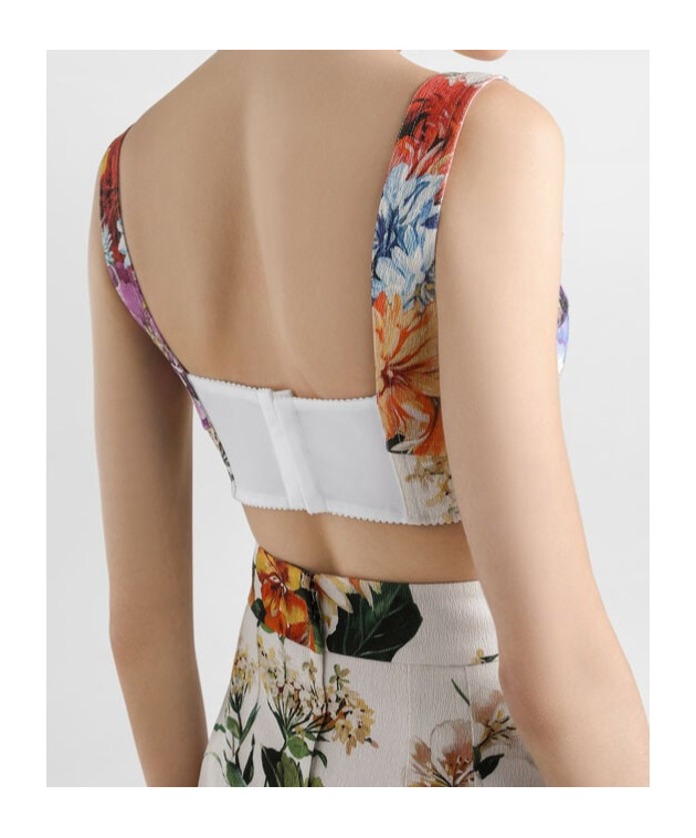 Dolce & Gabbana Bralette Mit Blumen-print In Multi