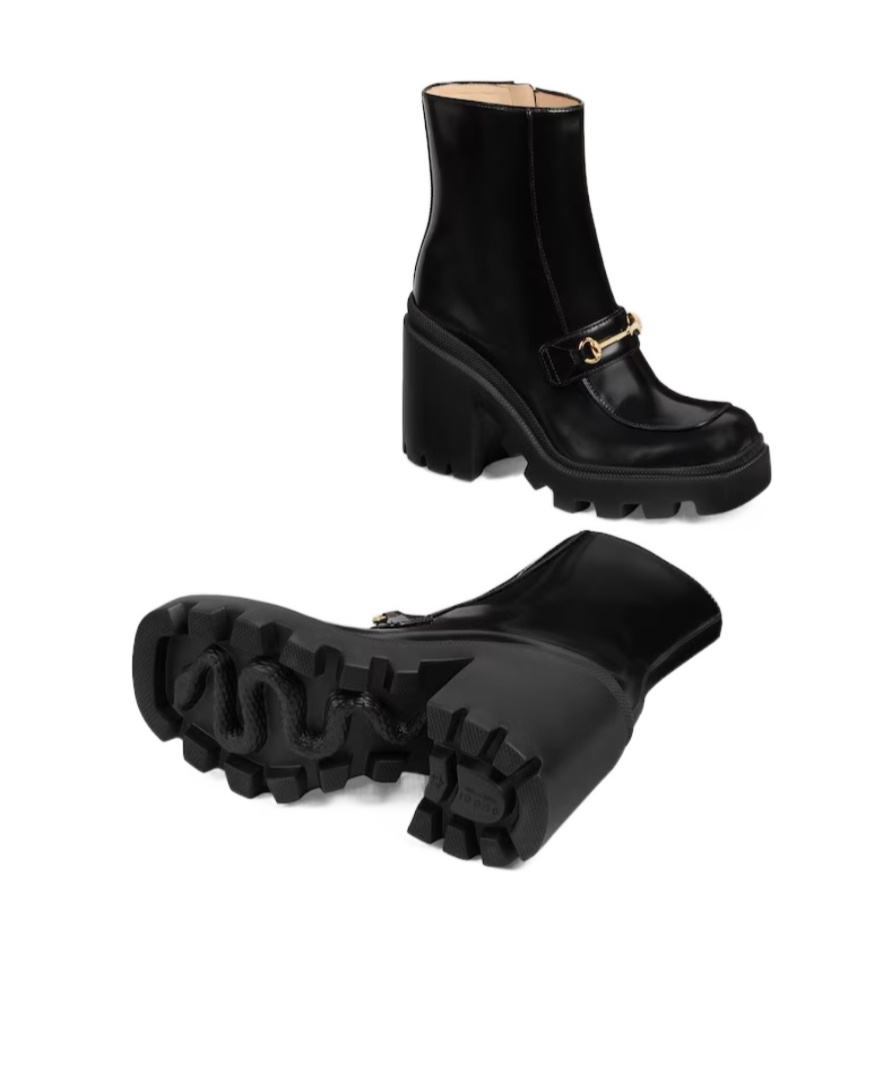 Gucci Damenstiefelette Mit Horsebit In Black