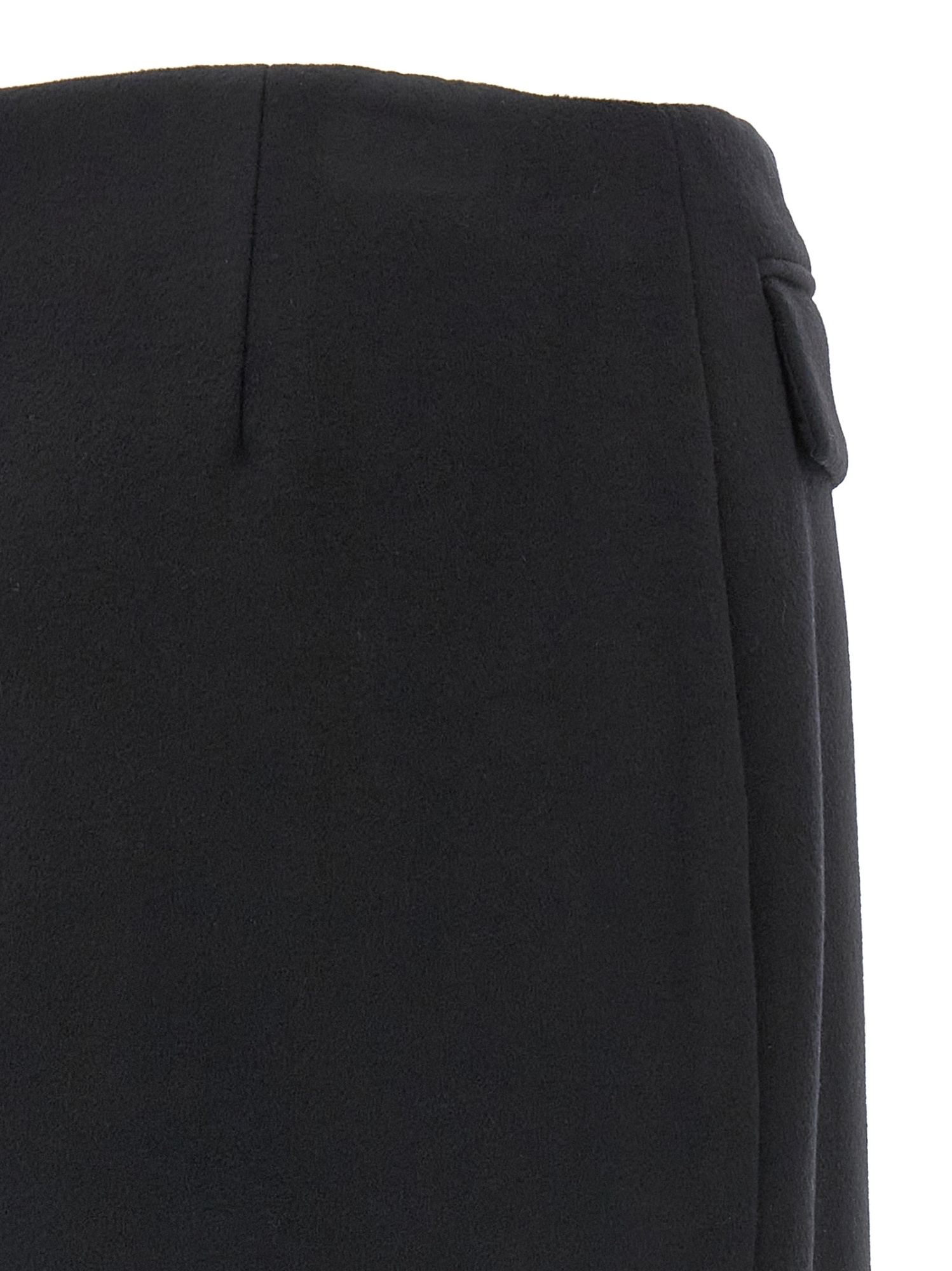 Ferragamo Flap-pocket Mini Skirt In Black