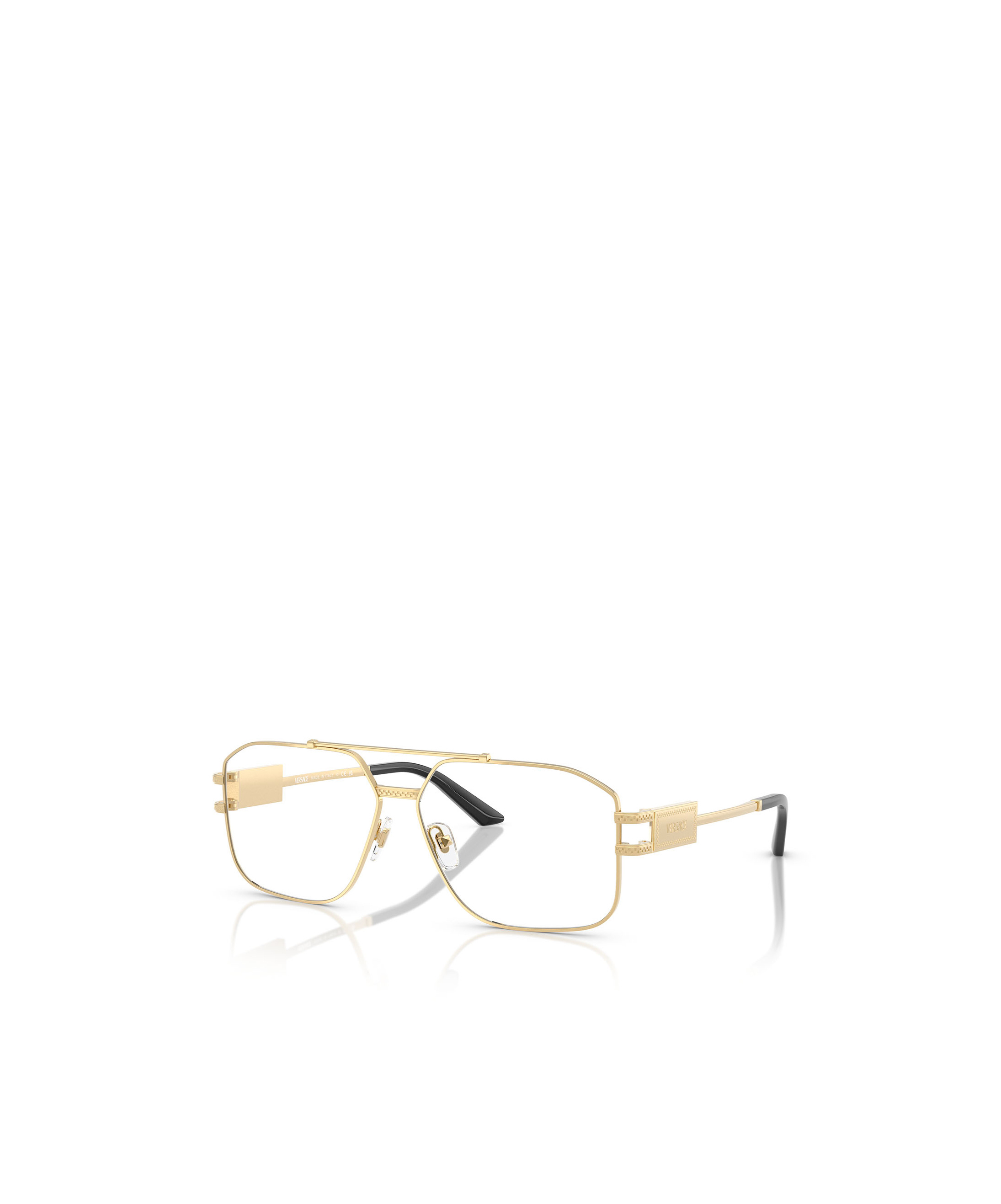 Versace 57mm Irregular Square Optical Glasses In Gold
