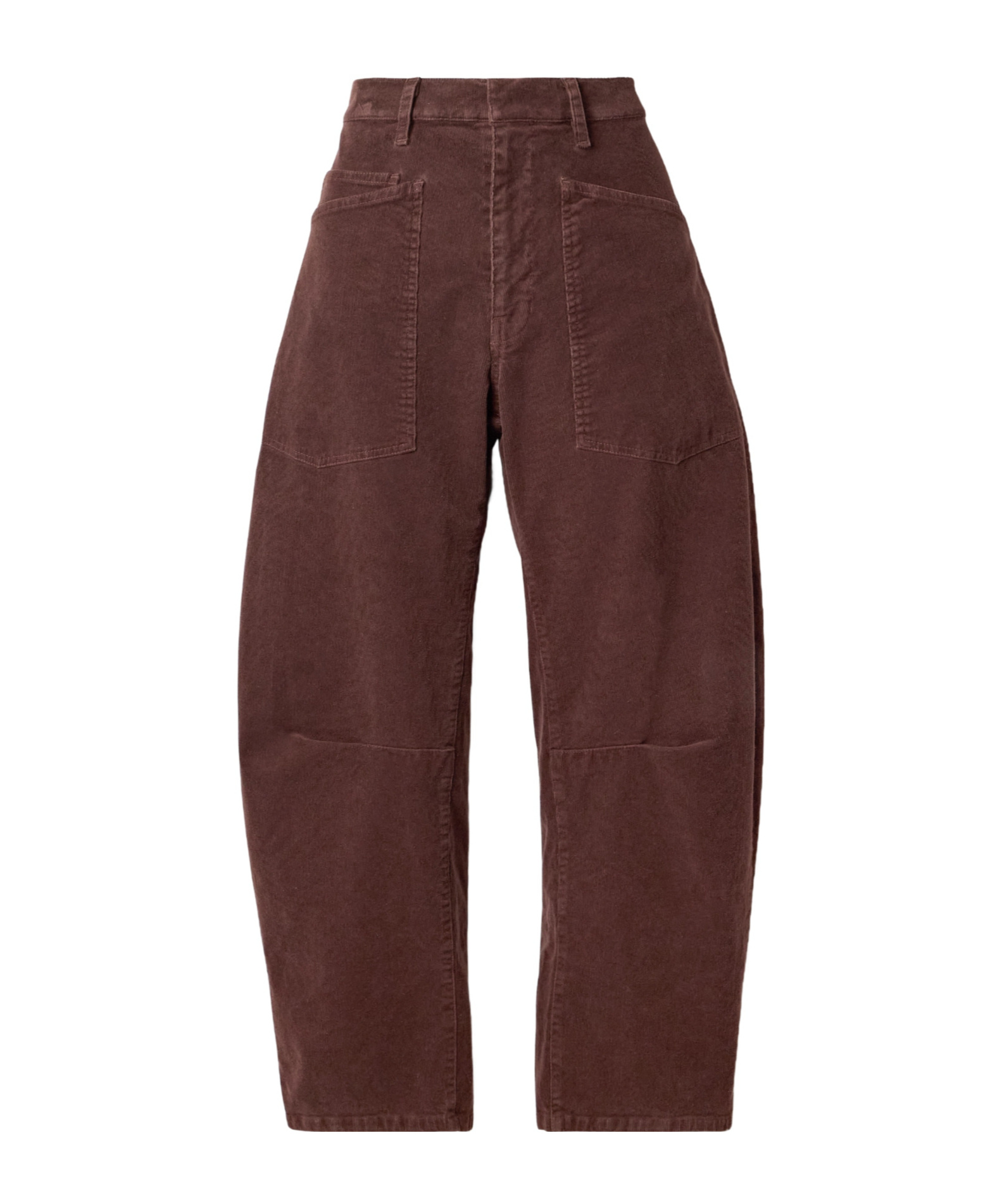 Nili Lotan Shon Cotton-blend Corduroy Tapered Pants In Burgundy