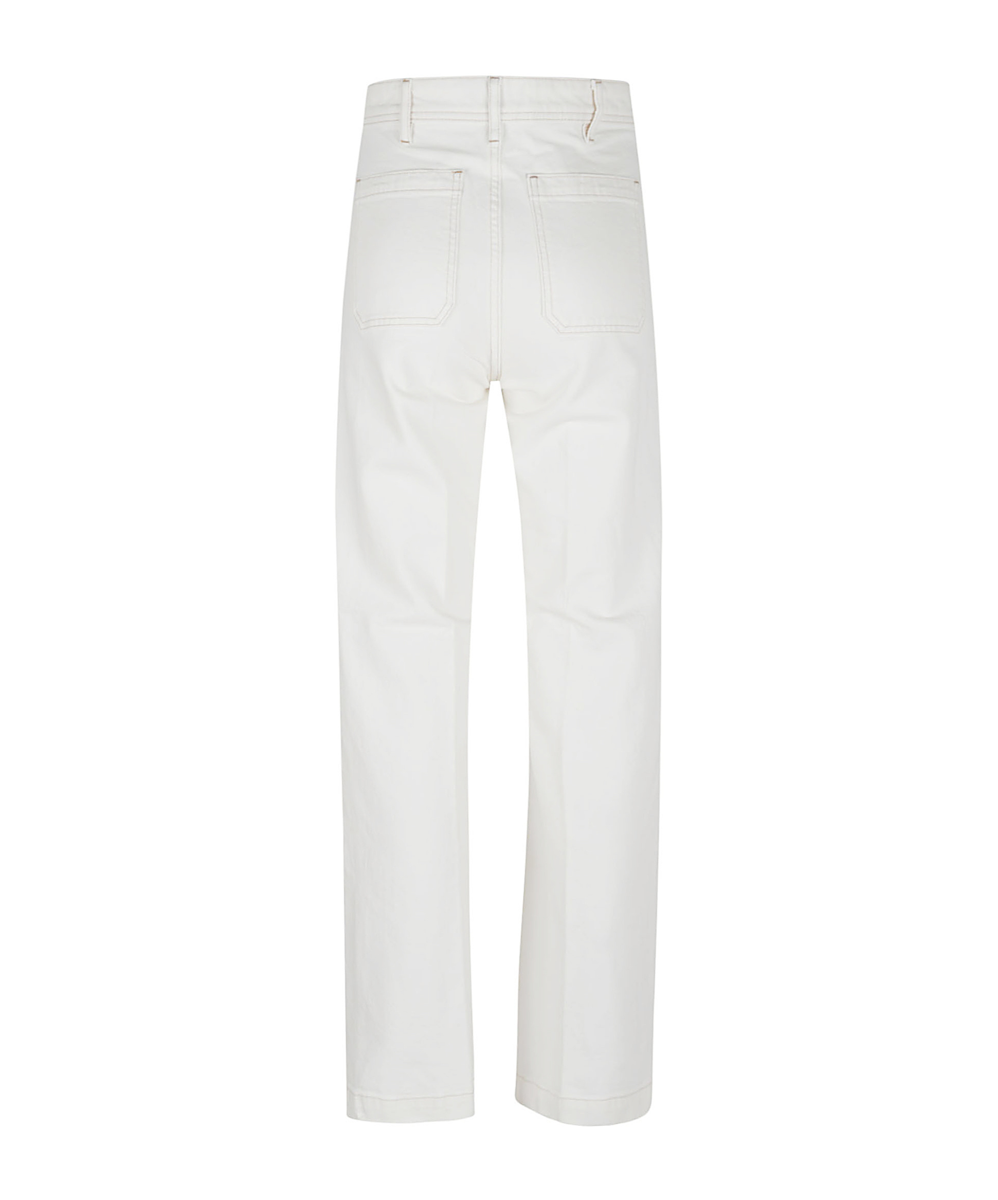 Polo Ralph Lauren Tailored Straight Leg Trousers Back Pockets In White